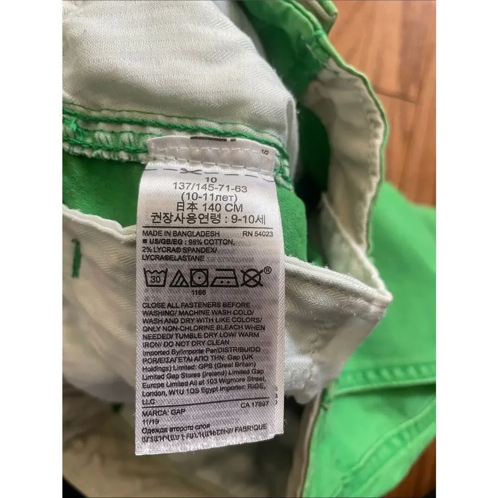 GAP Kids Green Chino Shorts Boy’s Sz 10
